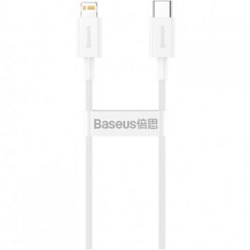 Cablu Date/Incarcare USB-C - Lightning Superior Series 20W 1m Alb