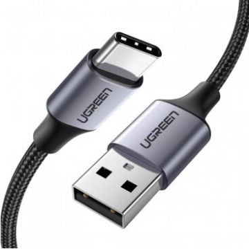 Cablu Date si Incarcare USB-A - USB-C US288 18W 0.25m Negru