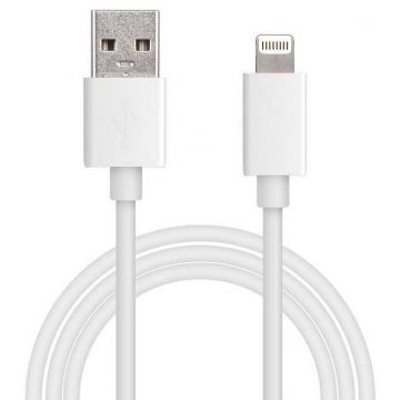 Cablu de Date si Incarcare USB la Lightning 2A 2m Alb
