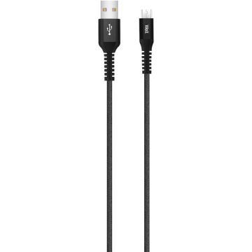 Cablu de Date si Incarcare USB la MicroUSB 2.1A 1m Negru