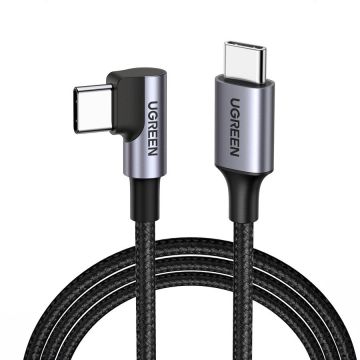 Cablu de date US255, 2x USB-C, 60W, 50cm, Gri