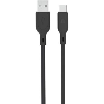 Cablu de Date USB-A to USB-C Silicon 1.25m Negru
