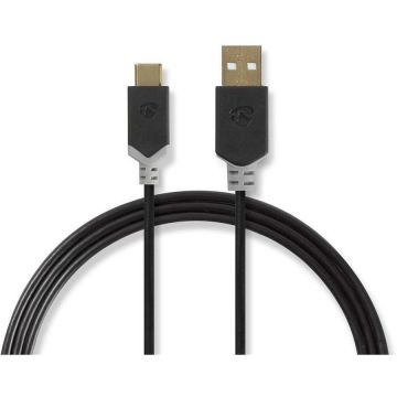 Cablu de Date USB-C 2.0 Tata la USB A Tata 1m Antracit