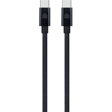 Cablu de Date USB-C to USB-C Nylon Textile 2m Negru