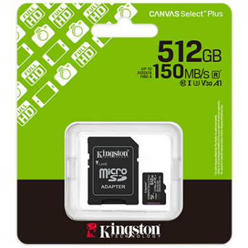 Card Canvas Select Plus Gen3 256GB MicroSDXC Clasa 10 + Adaptor