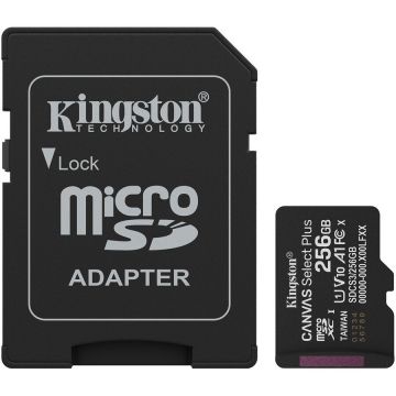 Card Technology 256GB microSDXC Canvas Select Plus Gen3 150MB/s A1 + Adapter