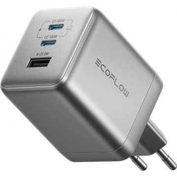 Incarcator Retea RAPID Pro 100W 2xUSB-C  1xUSB-A GaN Gri