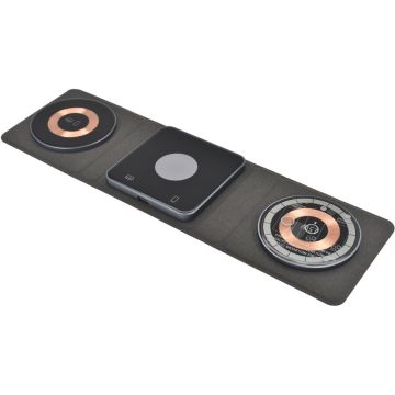 Incarcator Wireless 3-in-1 Magnetic Pliabil Negru/Cupru