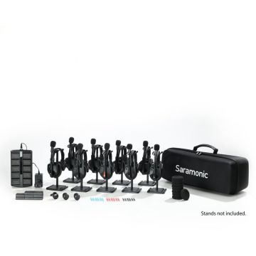 Sistem Intercom Wireless pentru 9 Persoane WiTalk9 WT9S Full-Duplex 1.9GHz Casti Single-ear Negru