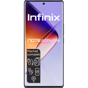 Smartphone INFINIX NOTE 40 Pro+, 256GB, 12GB RAM, Dual SIM, 5G, 4-Camere, Obsidian Black Smartphone INFINIX NOTE 40 Pro+, 256GB, 12GB RAM, Dual SIM, 5G, 4-Camere, Obsidian Black