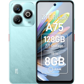Smartphone ZTE Blade A75, 128GB, 8GB RAM (4GB + 4GB exentesibili), Dual SIM, 4G, Baterie 5000 mAh, 50MP AI Camera, Aqua Green Smartphone ZTE Blade A75, 128GB, 8GB RAM (4GB + 4GB exentesibili), Dual SIM, 4G, Baterie 5000 mAh, 50MP AI Camera, Aqua Green