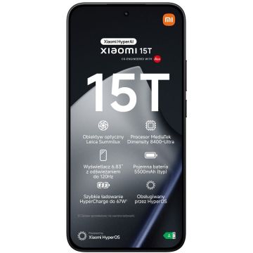 Telefon mobil 15T 512GB 12GB RAM Dual Sim 5G Black