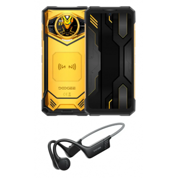 Telefon mobil Doogee S200X VIP, Auriu, 5G, Dual Display 6.72  +1.32  , AMOLED, Functii AI, 32GB RAM (12GB+20GB extensibili), 512GB ROM, 100MP, Android 14, Dimensity 7050, 10100mAh, Casti, Dual SIM