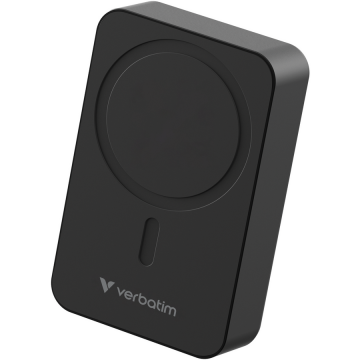 Verbatim Acumulator extern Verbatim Charge 'n' Go Essentials 32223, 35 W, 20000 mAh, Incarcare magnetica 15 W, USB-C, Negru