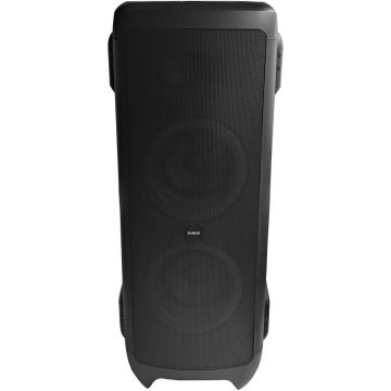 Boxa Portabila Prime Sound 370 Bluetooth 5.0 Radio FM Microfon cu Fir + Telecomanda Putere RMS 280W / de Iesire 370W Negru
