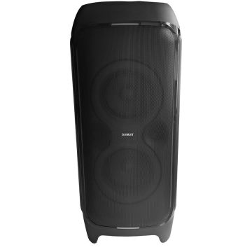 Boxa Portabila Prime Sound 590 Afisaj Electronic LED Radio FM Microfon cu Fir + Telecomanda Bluetooth 5.0 Putere RMS 450W / de Iesire 590W Negru