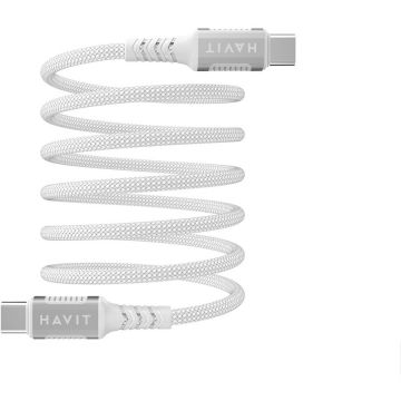 Cablu Date Magnetic USB Type C 1m  Alb