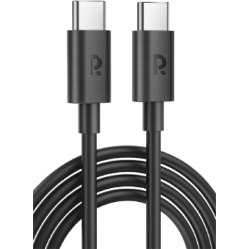 Cablu Date RP-CB1021  USB-C la UBS-C  TPE  1m  Negru