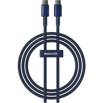 Cablu Date USB-C - USB-C Tungsten Gold 100W 1m  Albastru