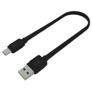 Cablu Date USB - USB-C GCmatte 25cm Ultra Charge QC 3.0 Negru