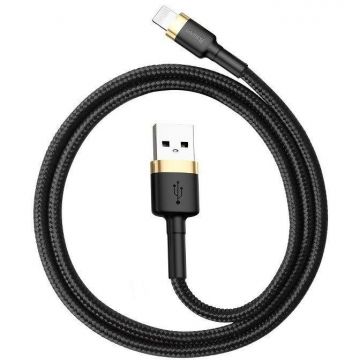 Cablu de date Cafule USB/Lightning 3m Negru/Auriu