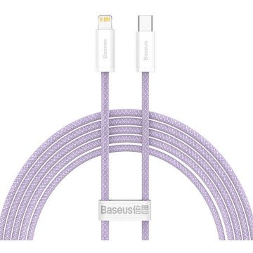 Cablu de date Dynamic, USB Type-C/Lightning, 20W, 2m, Mov