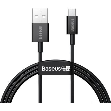 Cablu de date Superior, USB/Micro-USB, 2A, 1m, Negru