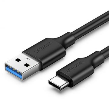 Cablu de date US184, USB la USB-C, 3A, 5Gbps, 2m, Negru