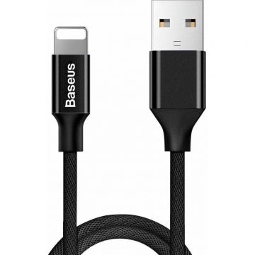 Cablu de date Yiven, USB/Lightning, 2A, 1.2m, Negru