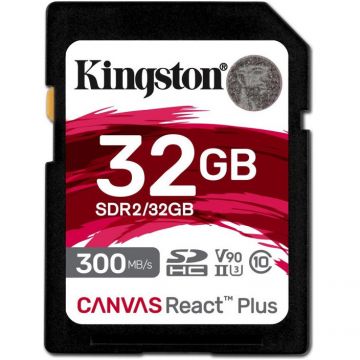 Card Canvas React Plus R300/W260 SDHC 32GB UHS-II U3 Class 10