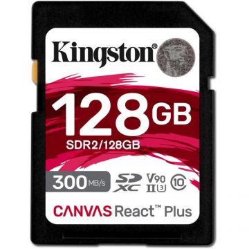 Card Canvas React Plus R300/W260 SDXC 128GB UHS-II U3 Class 10