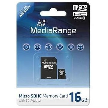Card de Memorie 16GB Clasa 10 + Adaptor SD
