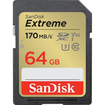 Card Extreme R170/W80 SDXC 64GB UHS-I U3 Clasa 10