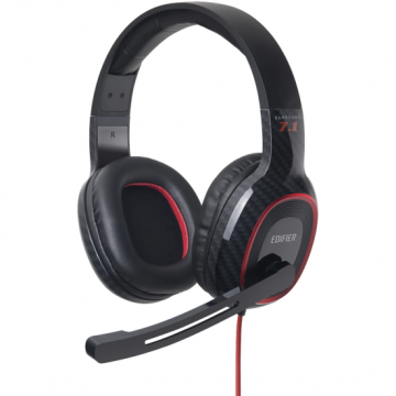 Casti Cu Fir Gaming Utilizare Multimedia Microfon Detasabil  USB 2.0 LED RGB Dual Mode Negru