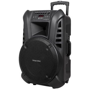 Boxa Activa KM1715 2 Microfoane Wireless Telecomanda Radio FM Negru