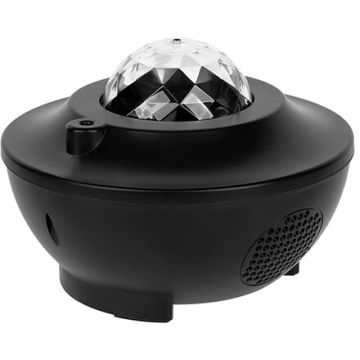 Boxa Bluetooth cu Proiector LED ZAR0557  Putere 3W Temporizator Oprire Automata Telecomanda Negru