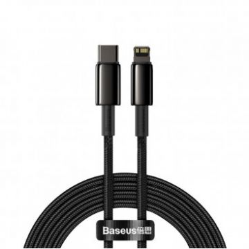 Cablu Date/Incarcare USB-C Lightning 2m Incarcare Rapida Negru