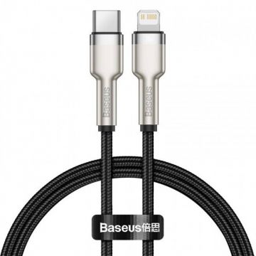 Cablu Date/Incarcare USB-C - Lightning  PD 20W 0,25m Negru