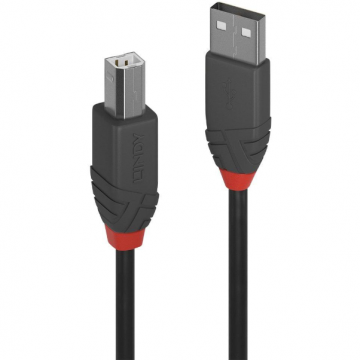 Cablu Date LY-36674 USB-A 2.0 - USB-B 2.0  3m Negru