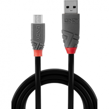 Cablu Date USB 2.0 Type A - MicroUSB  5m Negru