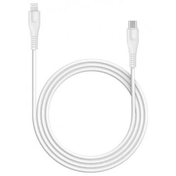 Cablu Date USB-C Lightning 18W  1.2m Alb