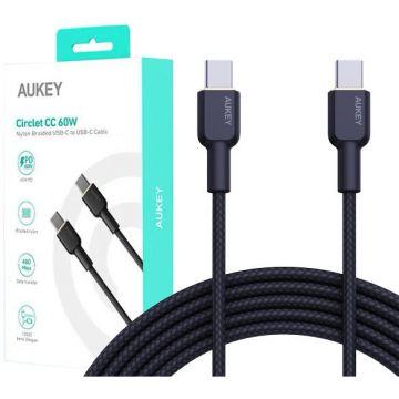 Cablu Date USB-C PD  60W  3A  1.8m Negru