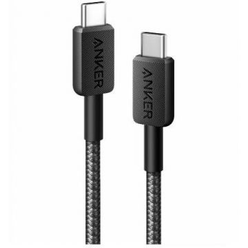 Cablu de Date 322 USB-C la USB-C 60W 0.9M Negru
