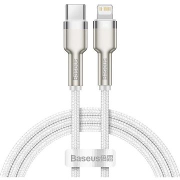 Cablu de date Cafule USB-C - Lightning 1m White