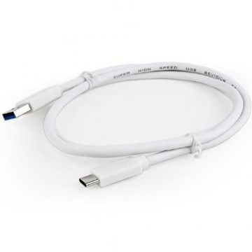 Cablu de Date / Incarcare pentru Smartphone USB 3.0 (T) la USB 3.1 Type-C (T) 36W 1M Alb