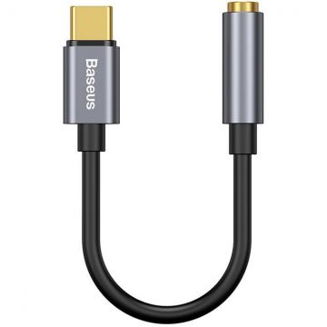 Cablu de date L54 USB Type-C - 3.5mm Audio Jack Negru/Gri