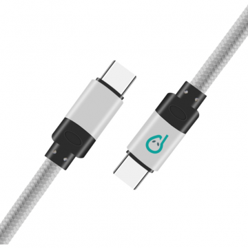 Cablu de date Pentru Smartphone USB Type-C La USB Type-C 1.8m Argintiu