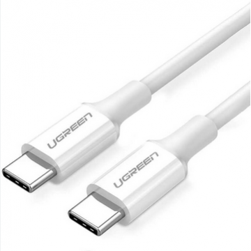 Cablu De Date Si Alimentare US300 Fast Charging Pentru Smartphone USB Type-C La Type-C ABS 5A 2m Alb