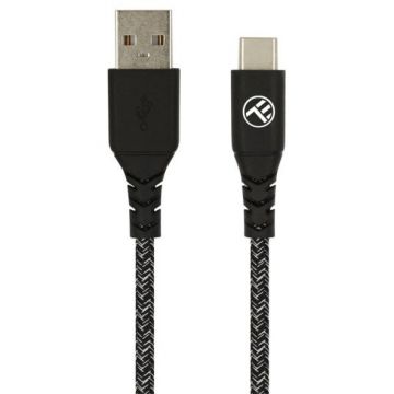 Cablu Green USB la Type-C 3A 1m Nailon Negru