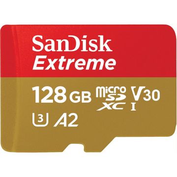 Card Extreme R190/W90 microSDXC 128GB UHS-I U3 A2 Class 10 cu adaptor SD